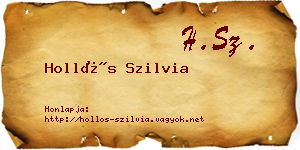 Hollós Szilvia névjegykártya