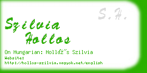 szilvia hollos business card