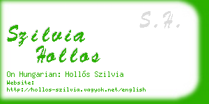 szilvia hollos business card